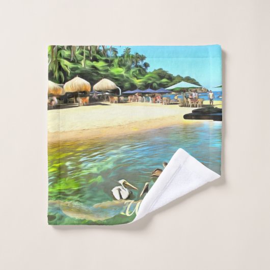 La rivière rencontre l'océan 0330 (Gant de toilette)