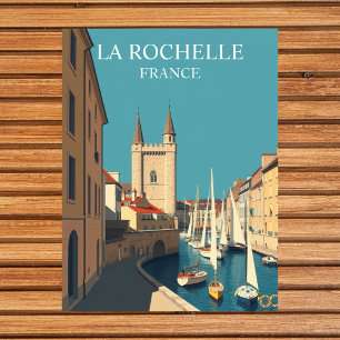 La Rochelle, Frankrijk: Vintage Reis Kunst Briefkaart
