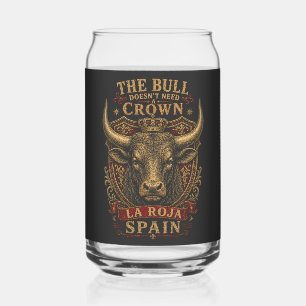La Roja Spanje Stier Voetbal Fan Blikvorm Glas