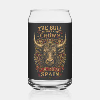 La Roja Spanje Stier Voetbal Fan  Blikvorm Glas