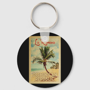 La Romana Palm Tree Vintage Travel Sleutelhanger