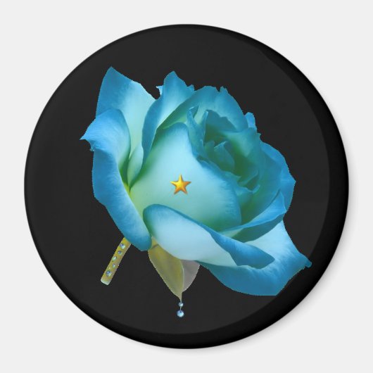 La Rose bleue de grand-mère. Magnet (Devant)