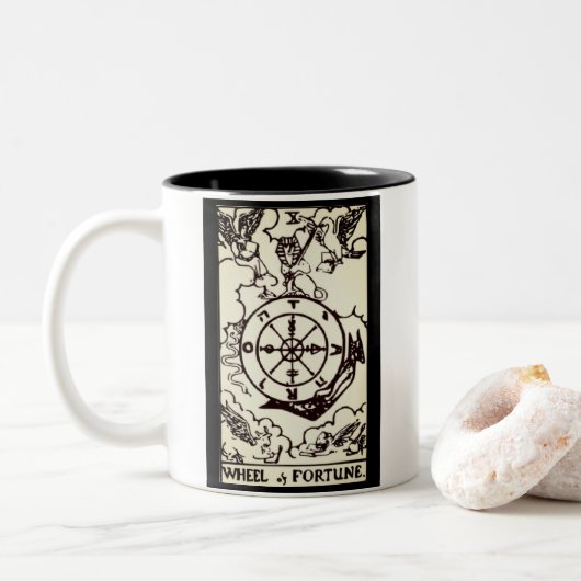 la roue de la carte tarot fortune | mug (Avec donut)