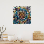 La Roue Solaire de l'Alignement Sacré Art Mural (Cuisine)