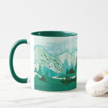 La route dans les montagnes. Tasse classique, 325