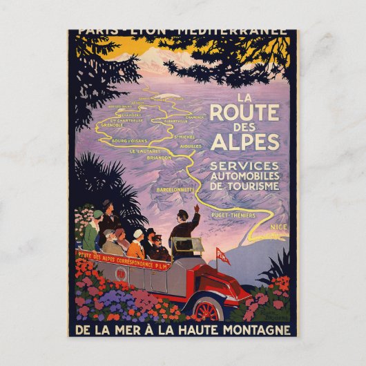 La route des Alpes Briefkaart (Voorkant)
