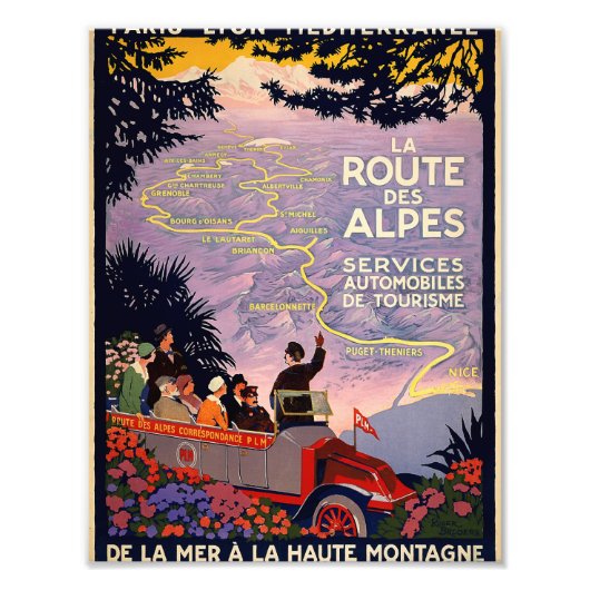 La route des Alpes Foto Afdruk (Voorkant)