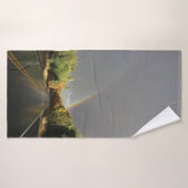 La route sous l'arc-en-ciel (Serviette de bain)