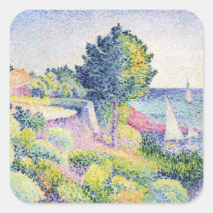 La Route sur la Cote Vierkante Sticker