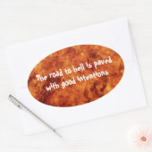 La route vers l'enfer Stickers Ovaux (Enveloppe)