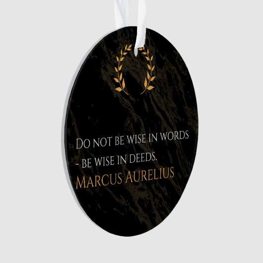 La sagesse de Marcus Aurelius : Les actions parlen (devant)