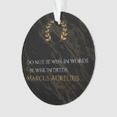 La sagesse de Marcus Aurelius : Les actions parlen (devant)