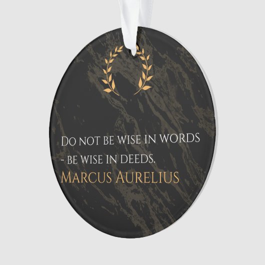 La sagesse de Marcus Aurelius : Les actions parlen (devant)