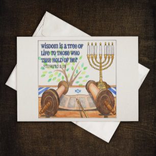 La sagesse est un arbre de vie Carte postale inspi