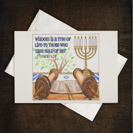 La sagesse est un arbre de vie Carte postale inspi