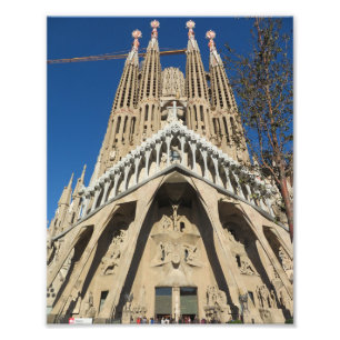 La Sagrada Família, Barcelona, Spanje. 3560 Foto Afdruk