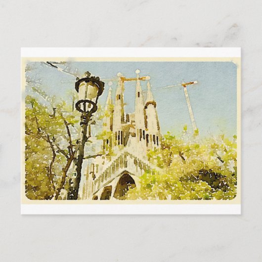 La Sagrada Familia Briefkaart (Voorkant)