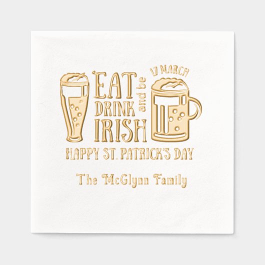 La Saint-Patrick, Bière, Manger Boire Être Irlanda (Recto)