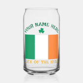 La Saint-Patrick Drapeau Irlande Nom Personnalisé (Recto)