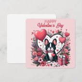 La Saint-Valentin - Bouledogue français 1 - Carte (Devant / Derrière)
