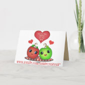 La Saint-Valentin drôle Apple aiment la carte de (Dos)