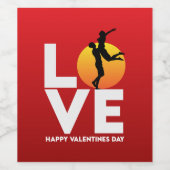 La Saint-Valentin, étiquettes de vin (Étiquettes simples)