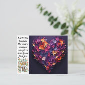 La Saint Valentin juste vous et moi carte postale  (Debout devant)