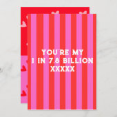 la Saint-Valentin une seule carte pour moi (Devant / Derrière)