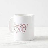 La Saint Valentin XOXO Design Mug (Devant gauche)