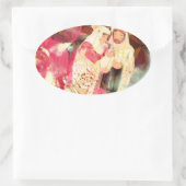 "La Sainte Famille" ~ Sticker ovale (Sac)