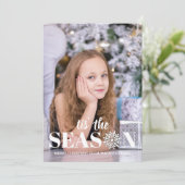 La Saison de Tis'| Carte photo de vacances noir et (Debout devant)