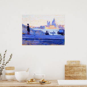 La Salute vanaf Ponte della Paglia Poster