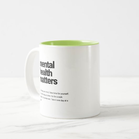 La santé mentale compte Mug (Devant gauche)