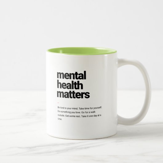 La santé mentale compte Mug (Droit)