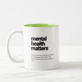 La santé mentale compte Mug (Gauche)