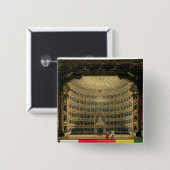 La Scala, Milaan, tijdens een optreden Vierkante Button 5,1 Cm (Voorkant /achterkant)