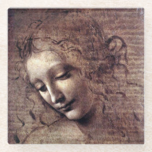 La Scapigliata - da Vinci - c1508 Glazen Onderzetter