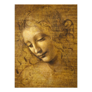 La Scapigliata door Leonardo da Vinci Foto Afdruk