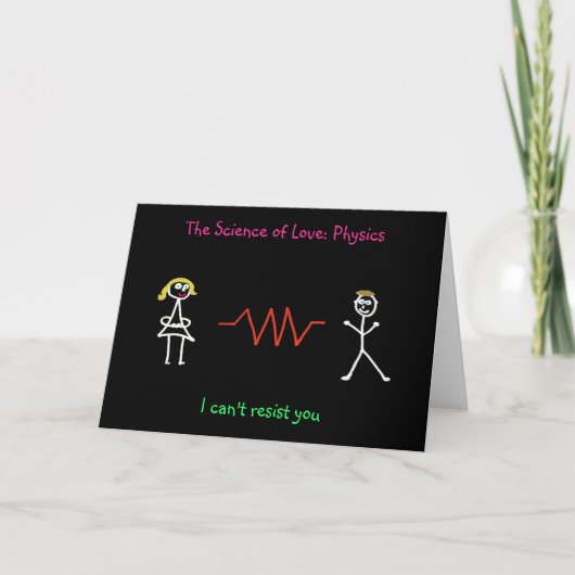 "La Science de l'amour : Carte de physique" (Devant)