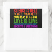 La Science est vrai amour est des autocollants (Sac)