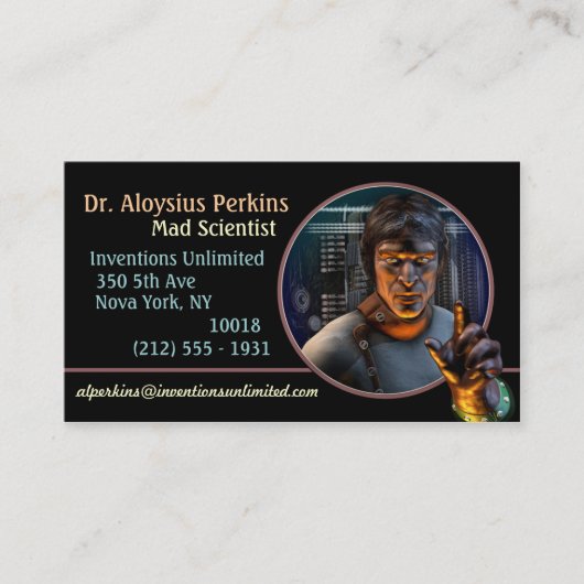 La Science folle ! (m) Cartes de visite (Devant)