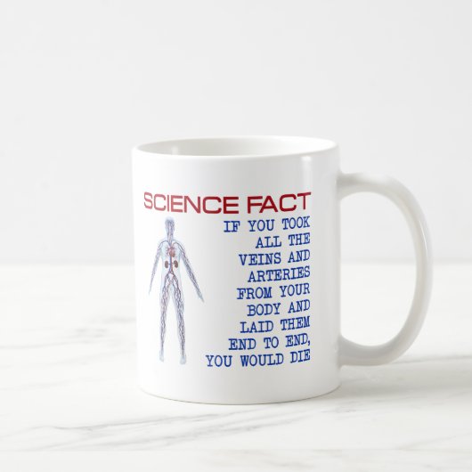La science veines drôle Mug (Droite)