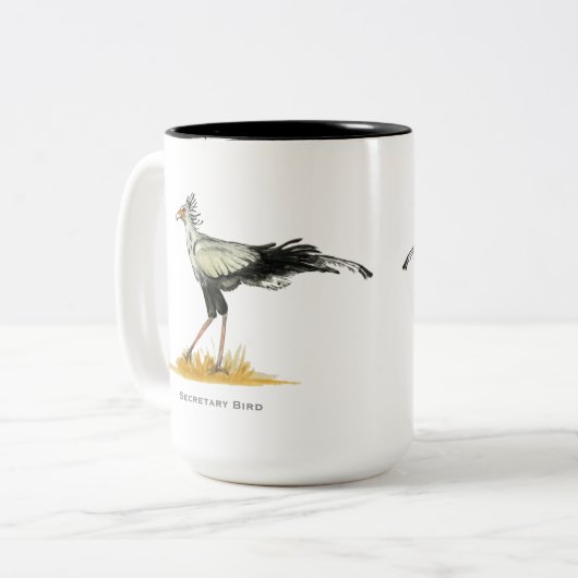 La Secrétaire Bird, Mug à café à deux tons (Devant gauche)