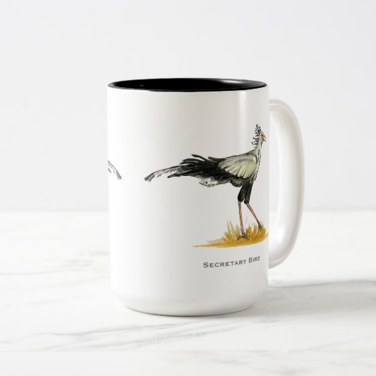 La Secrétaire Bird, Mug à café à deux tons (Devant droit)