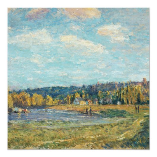 La Seine à Saint-Cloud Affiche Alfred Sisley (Devant)