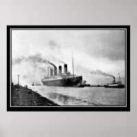 La série Titanic Essai Run Photo Poster vintage