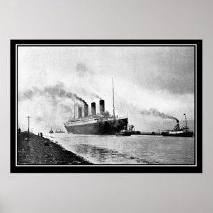 La série Titanic Essai Run Photo Poster vintage