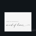 La servante d'honneur Carte de remerciements | Min<br><div class="desc">Ce design minimaliste est parfait pour la mariée moderne ! Doté d'un script de signature manuscrit associé à une simple police sans-serif. Personnalisez avec votre propre message sur le dos,  ou commandez-les en blanc et écrivez votre message à la main. Consultez le magasin pour les cartes Bridesmaid correspondantes!</div>