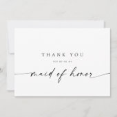La servante d'honneur Carte de remerciements | Min (Devant)