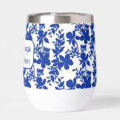 La servante d'honneur Chic Bleu Floral (Arrière)